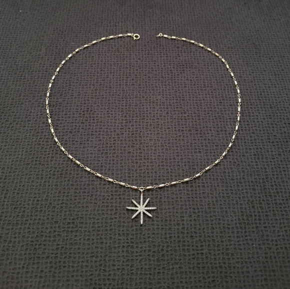 Gold💛 Filled Link Bar Chain⛓️ with Star⭐ Pendant - Picture 4 of 15